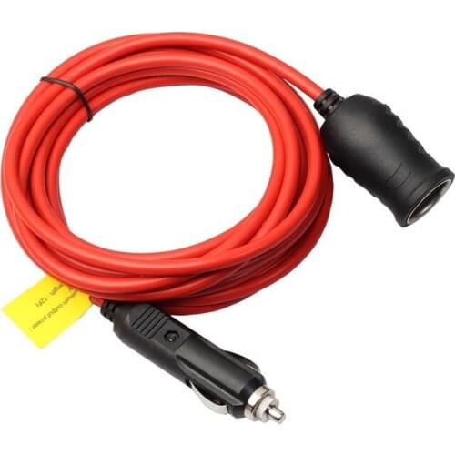 3.6M Socket Plug Internal Vehicle Radio PVC Extension Cable Tyre Inflator Car Power Adapter Diffuser RV with Fuse for Charger