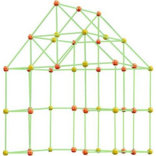 DIY 3d Play House Fort Building Kit Construction Set Kids Hut Toy Tents Fortress Builder Castles Glow In Dark For Children Gift