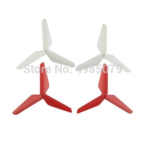 4PCS/Set New Upgraded Propellers 3 Leaf Blades for SYMA D360 Main Propeller Blade RC Drone Spare Part Red-White Color