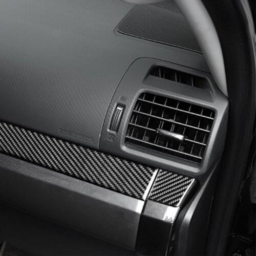 4Pcs Genuine Carbon Fiber Car Dashboard Passager Side Frame Cover Trim Decal Fit For Toyota 4runner 2010-2020 Car Styling
