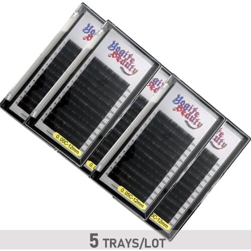 5TRAYS/LOT Wholesale Individual Classical Lashes Soft Silk Fiber Hign Volume More Denser Light from Yogife Beauty