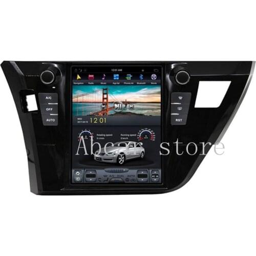 10.4'' Tesla style Android 9.0 Car dvd player GPS Navigation For Toyota Corolla 2014 2015 2016 PX6 stereo multimedia radio