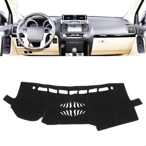 Car Dashboard Cover Mat Pad Dashmat Dash Sunshade Instrument Carpet Car Accessories For Toyota Land Cruiser Prado 2010-2018 2019