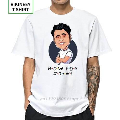 Joey Friends White T Shirt Men Cotton Fahsion Adult T-shirts Cartoon Funny Tshirts Design Casual Male Tops Shirt Clothes