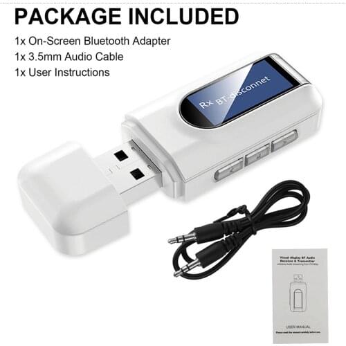 Bluetooth Adapter 2 In 1 Audio Transmitter & Receiver Audio Bluetooth Dongle Wireless USB Adapter For Computer PC Laptop Speaker