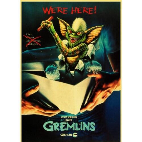 More style Hot Gremlins Movie Art Film Print Silk Poster Home Wall Decor 24x36inch