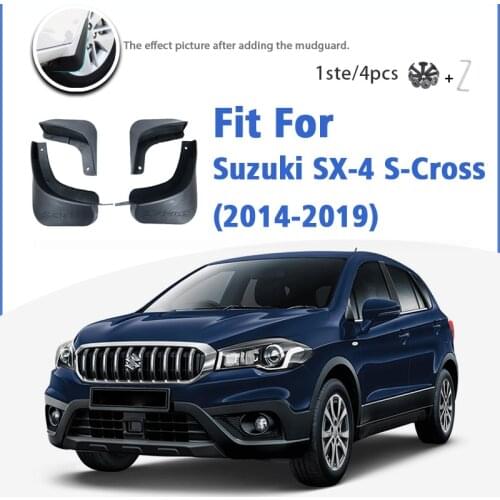 Mudguard For Suzuki SX4 S-Cross 2014-2019 2th Generation Front Rear 4pcs Mudflaps Mudguards Car Accessories Splash Guard Fender
