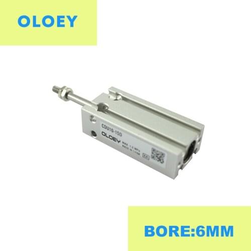 CDU6 CU6 Free Mount Cylinder Double Acting Single Rod smc type Bore:6mm Stroke:5 10 15 20 25 30 40 50mm