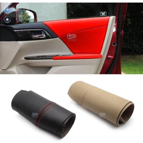 For Honda Accord 9th Gen 2014 2015 2016 Microfiber Leather Interior Door Handle Armrest Panel Cover Replacement Trim