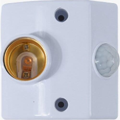 For Corridor Power Saving White Smart Home Motion Sensor Lamp Socket Switch For Bathroom E27 LED Bulb Holder Infrared