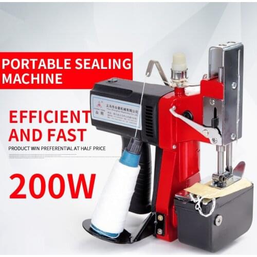 GK9-200 Gun Type Portable Electric Sealing Machine Woven Bag Sealing Machine Quick Packing Machine Automatic Cutting Rope
