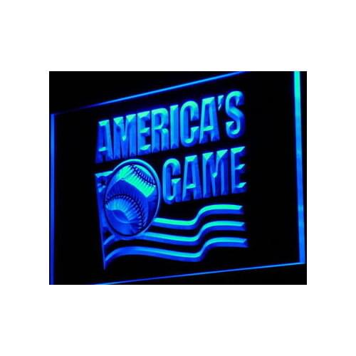I892 Baseball Americas Game Sports Decor Neon Light Light Signs On/Off Swtich 20+ Colors 5 Sizes