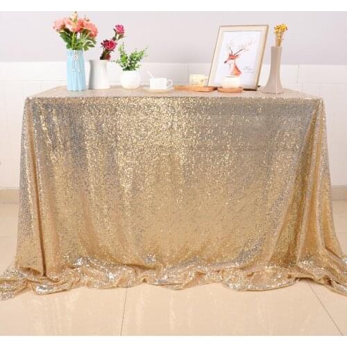 Shiny Sequins Table Cover Rectangle Hotel Table Skirt Round Table Cloth Party Meeting Wedding Party Table Decoration