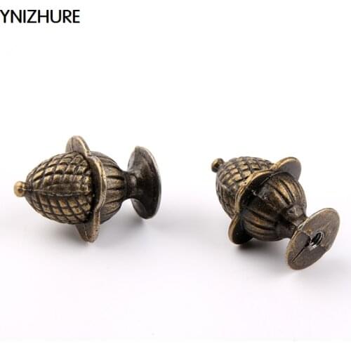 Kitchen Handles Ynizhure 10pcs 23*30mm Decorative Bronze Colored Zinc Alloy Single Hole Strawberry Furniture Knob/pull/handle
