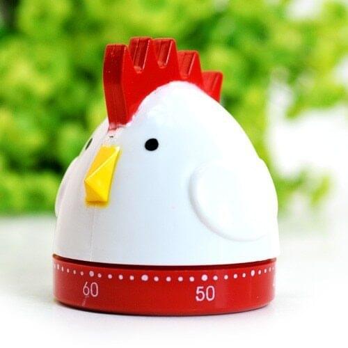 60 Minutes Multifunctional Cute Cartoon Rooster Style Kitchen Timer Mechanical Reminder Countdowners Alarm Clock Free Shipping
