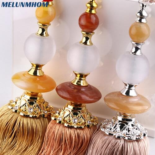 Fashion High Quality Jade Ball Curtains Tassels Tie Ball Curtain Accesseries Decoration Hanging Ball Lob Tying for Home Curtain