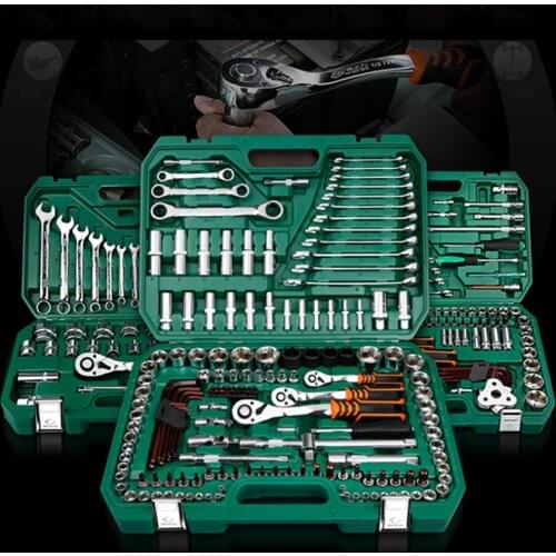 New General Household Car AUTO Repair Tool Kit with Plastic Toolbox Storage Case Socket Ratchet Wrench Screwdriver Hand Tool Set