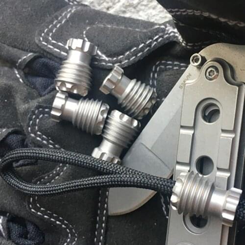 Small Titanium Alloy Knife Beads Paracord Umbrella Rope Cord Outdoor EDC Gadgets Pendant