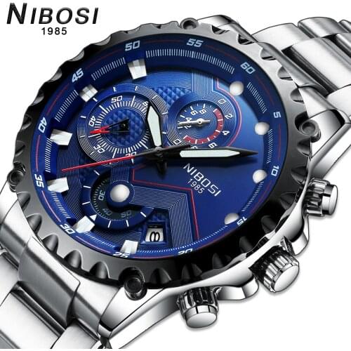 NIBOSI Relogio Men Clock top Luruxy Brand mens Quartz Wrist Watch dress casual sport watches military waterproof WristWatches