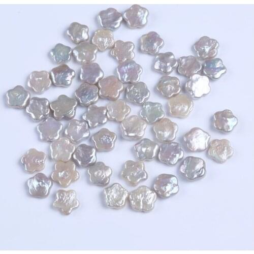 Wholesale 11*11mm plum blossom shape pearl loose beads for making jewelry