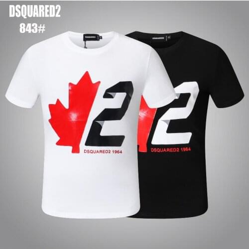 Genuine Dsquared2 dsq 2021 high-quality printed T-shirt, oversized T-shirt for couples, 843