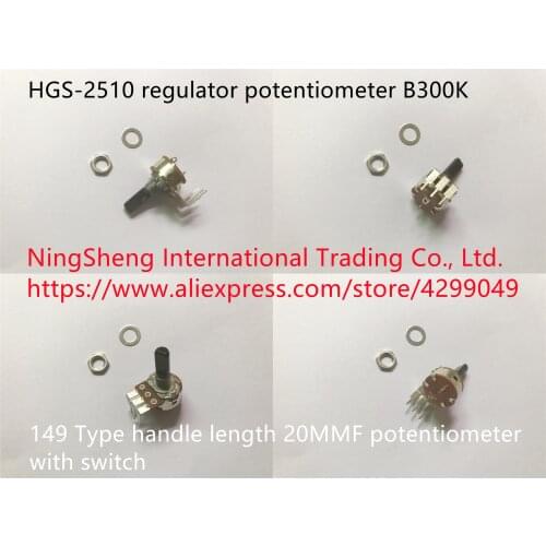 Original new 100% HGS-2510 regulator potentiometer B300K handle long 20MMF 149 type with switch potentiometer