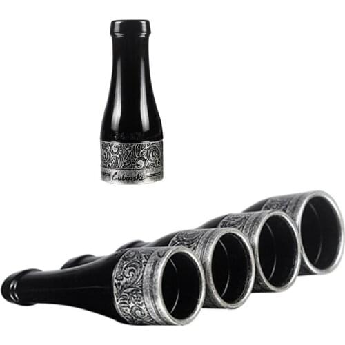 Cigar Ashtray Holder Mouthpiece 4 Ring Gauge Silver Black Cigar Accessories For COHIBA Puro 42-57Ring with gift box