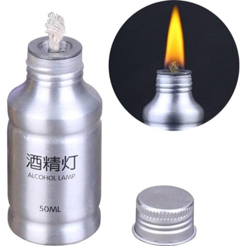 Portable Mini 50ml Aluminum Alloy Alcohol Burner Lamp Chemistry Lab Equipment Test Tube Heating Tool Supplies