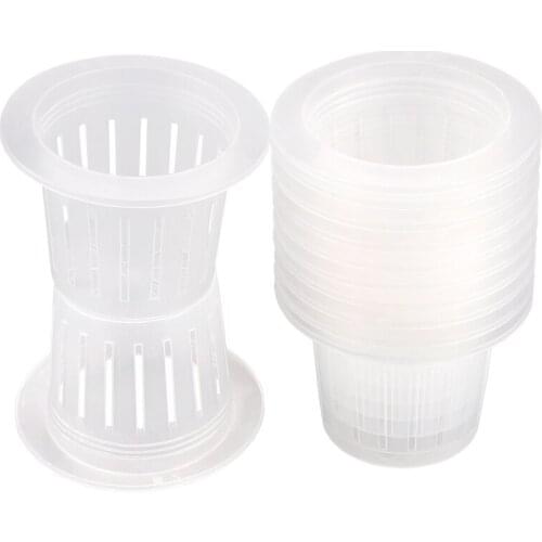 Planting Basket Cup Hydroponics Cups PP White Garden Plastic 2 Inch Translucent Household Soilless Culture Vegetable Baskets