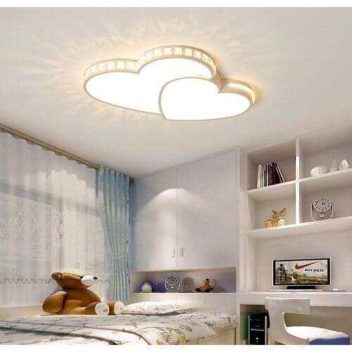 Simple modern bedroom lamp romantic heart room ceiling lamp creative crystal warm wedding room LED lighting LM5231152
