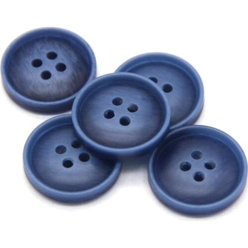 15mm 20mm Blue Resin Men Suit Coat Buttons For Clothing Jeans Pants Decorative Handmade DIY Crafts Sewing Accessories Wholesale