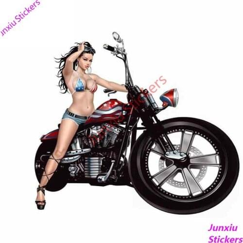 Sexy Pin-up Girl Bra Nickers Hot Stuff Colorful Car Stickers and Decals Window Car Motorcycle Exterior Decoration KK13*11cm