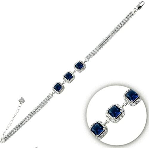 Silver 925 Sterling Zircon Cubic Zirconia Bracelet