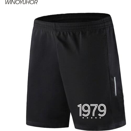 Vintage 1979 Letter Printed Shorts Men 2020 New Summer Bodybuilding Sweatpants Fitness Short 41th Birthday Gift Sport Wear