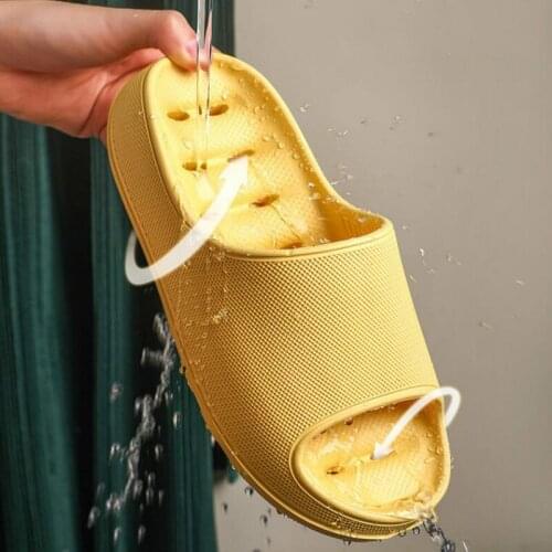 Womens Leaking Slippers Bathroom Summer Indoor Home Slides Household Bath Fast Leak Platform light weight Male Female Shoes