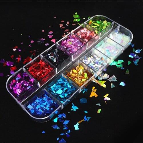 1Box Colorful Nail Art Decor Sequins Broken Glitter Sequin Diy Uv Epoxy Resin Mold Filling Crafts Jewelry Making Resin Filler
