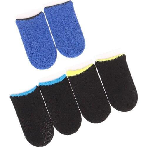 1 Pair Mobile Game Sweat-proof Fingers Gloves Touch Screen Thumbs Finger Sleeve Mobile Game Finger Dedicated