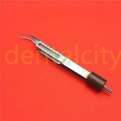 1pcs Titanium Bipolar Forcep Forcep curved shaft ophthalmic surgical instrument