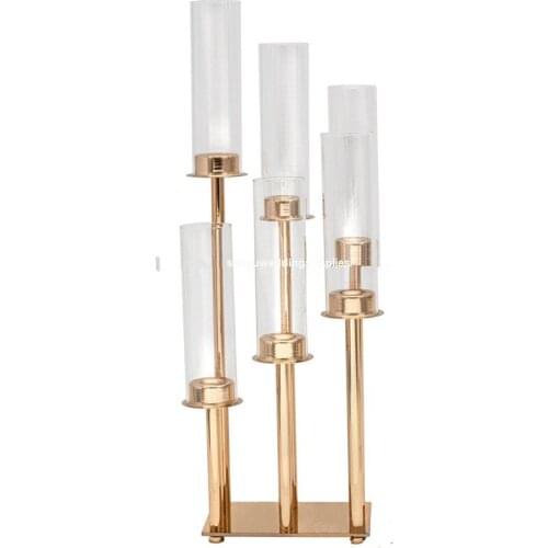 10pcs)Wholesale Crystal Wedding Decorations acrylic crystal Candlestick senyu1823