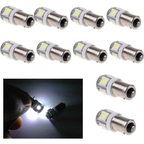 10X T4W BA9S 5SMD 5050 Car LED Interior Lamp Side Marker Backup Tail Reading Bulb Door License Plate Light Green Red Blue Yellow