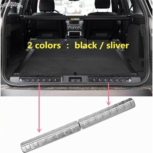 2pcs Stainless Steel Rear Car Trunk Guard Plate Sticker For Land rover Discovery 5 Bumper Protection Accessories 2017-20 upgrade