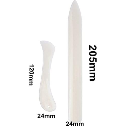 2PCS Natural Imitation Paper Creaser Bone Folder Creasing Leather Scoring for Scrapbooking Bookbinding For Card Making Paper Cra