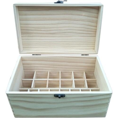 28 Slot Wooden Essential Oil Box Storage Case Organizer Holds 30ml/10ml Oil
