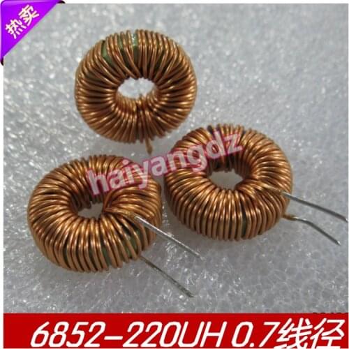 3pcs/18mm 6852-220UH 5A 0.7 Line Annular inductance 6852 Blue green ring Magnetic ring inductors