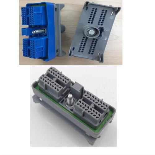 64 Way/Pin Dark Blue Grey Micro-Pack 100W Sealed Female ECU Connector Plug Assembly With Terminal For DELPHI 15488667 15488668