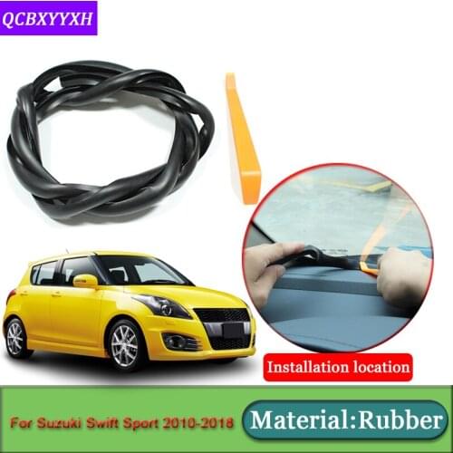 Car-styling For Suzuki Swift Sport 2010-2018 Anti-Noise Soundproof Dustproof Car Dashboard Windshield Sealing Strips Accessories