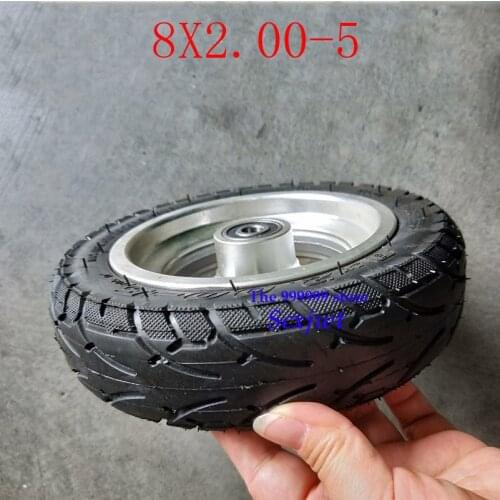 Good quality 8x2.00-5 Tubeless Tire Wheel Tyre 8*2.00-5 wheel hub Pocket Bike MINI Bike Electric Wheelchair Wheel Motor