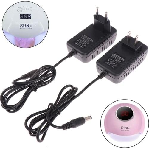 DC 12V 2A Power Supply Adapter Charger 24W UV LED Lamp Nail Dryer Nail Art Tools