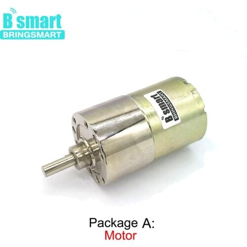 Bringsmart 37GB520 Electric Motor 12V Brushed Motor D Shaft Reversible Gear Motor 24v 37MM Gearbox Reducer For Common Use