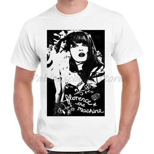 Florence Welch And The Machine Music Rock Retro T Shirt male brand t-shirt summer men cotton tshirt